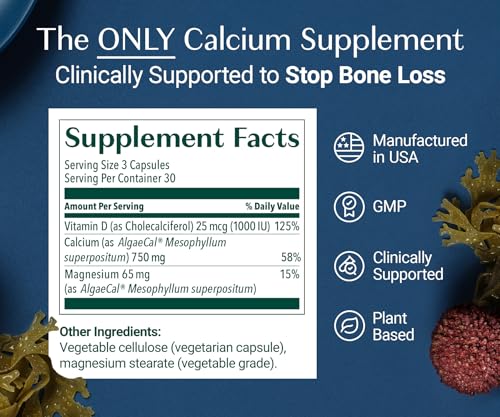 ALGAECAL Vitality Bundle - Free 4-in-1 Vitamin D3 Complete & Plant-Based Calcium with 13 Bone-Supporting Minerals, Clinically Shown to Stop Bone Loss, Immune & Whole Body Wellness