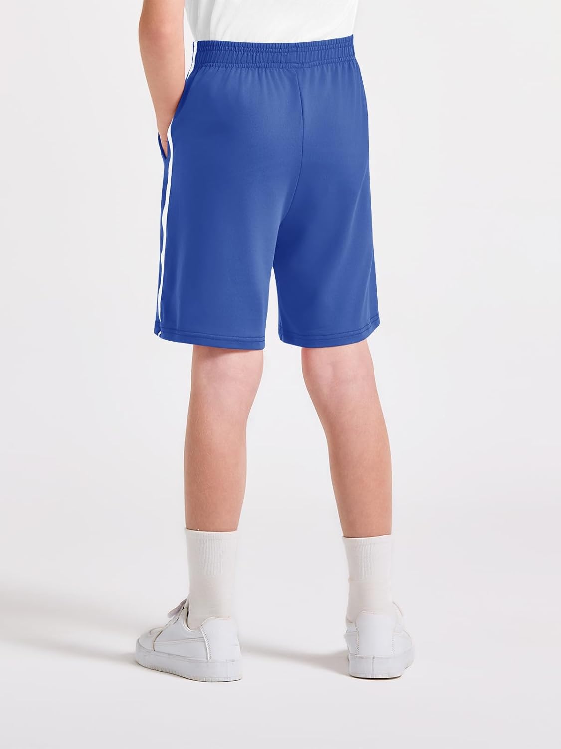 Haloumoning Boys Athletic Shorts Kids Active Elastic Waist Breathable Basketball Soccer Gym Shorts with Pockets 5-14 Years - Image 5