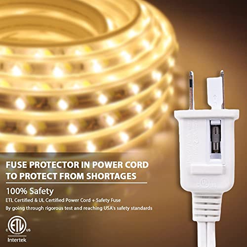 Wyzworks Led Strip Lights, 100 Ft 2-In-1 Warm White & Cool White Flexible Dimmable Lighting With Remote Controller Timer Adjustable Temperature 3000K | 4000K | 5000K | 6000K - 25, 50, 100 Feet #TOP4