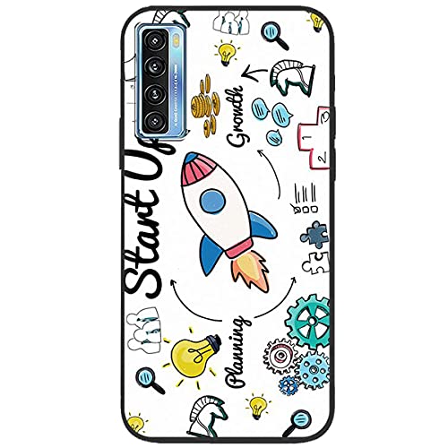 FZZSZS Case for TCL 20L,Soft Anti-Scratch Black Protective Shell Silicone Flexible TPU Phone Case Protection Cover for TCL 20L (6.67