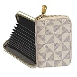 STARGAZ Credit card wallet,zipper wallet for women and man,Women's wallets, card cases & money organizers,accordion wallet,social security card holder, insurance card holder,Business card(White)