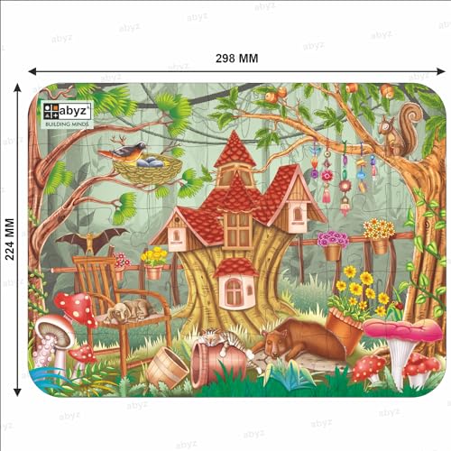 Image of ABYZ Wooden Jigsaw Sleepy TIME Puzzles 35pcs for Kids of Age 4-6 Years