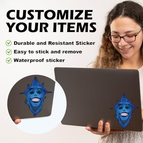 Image of Solo Leveling Peeker Anime Manga Decal Water Resistant Sticker Indoor Use Ideal for Laptop Window (Lord Face 1)