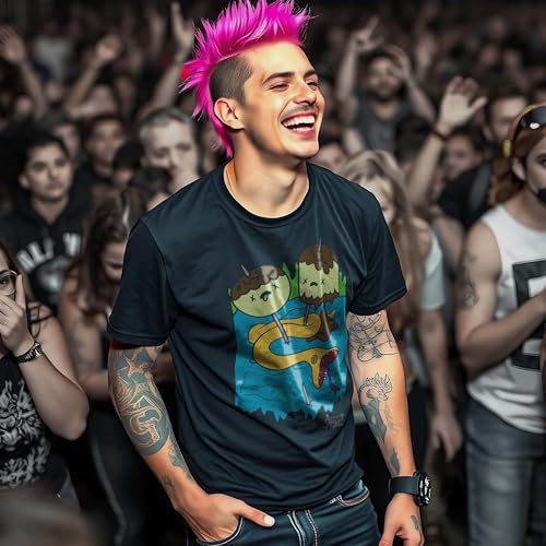 Adventure Time Princess Bubblegum's Rock T-Shirt Men's Black Short Sleeve Tee4