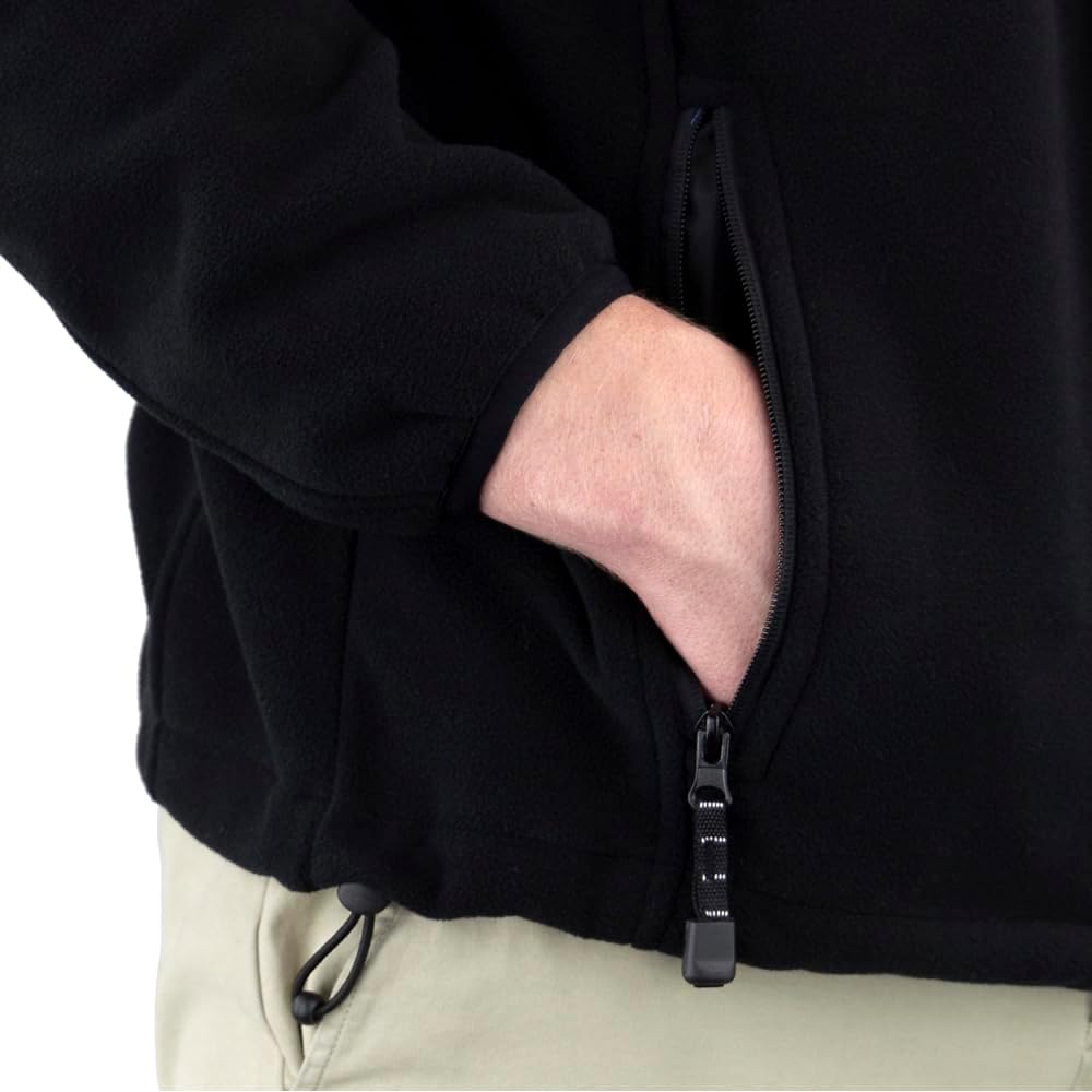 River's end 8097 bk microfleece jacket mens athletic black Clearance