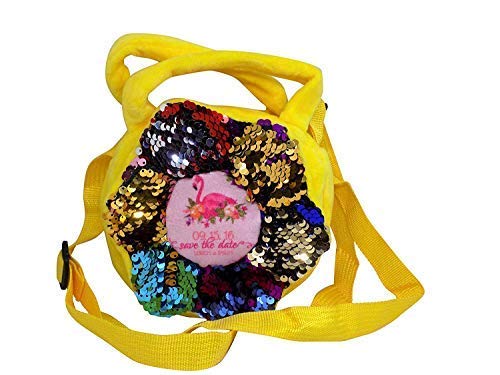 Ekan Girls Glitter Sequins Sparkling Small Shoulder Sling Bags Handbags (4-7 Year) Kids Return Gift Item Multicolor 20 Gram Pack of 1