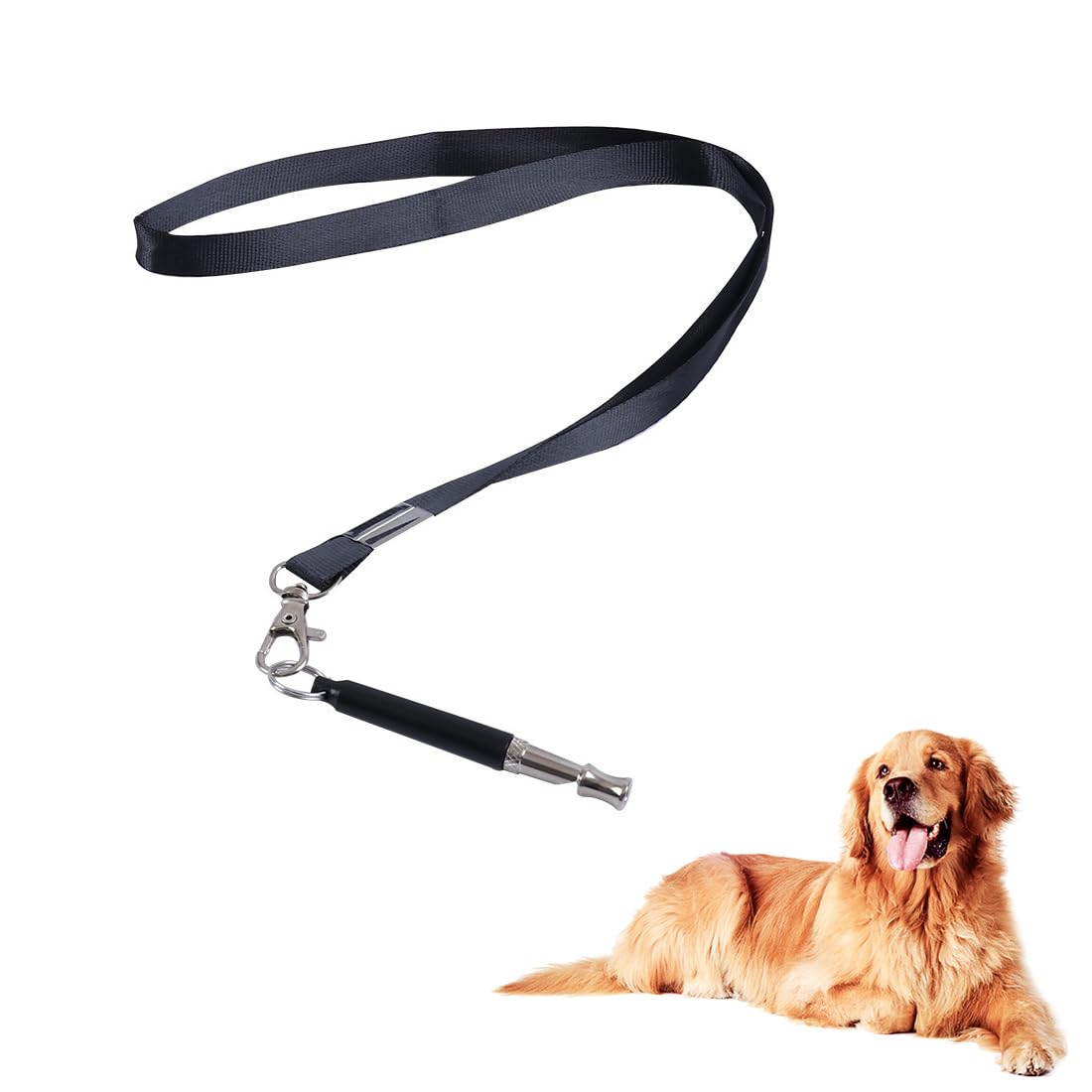 EIHI 1 Piezas Silbato para Perros, Silbato Perros Ultrasonido, Silbato Ahuyenta Perros Profesional, Ajustables para Perros De Alta Frecuencia, Silbato De Perro Antiladridos para Entrenamiento(Negro)