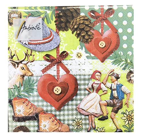 Paper Napkins Lunch Festival Party Approx. 33 x 33 cm Every Day Every Occasion Home, Colourful, Mittel