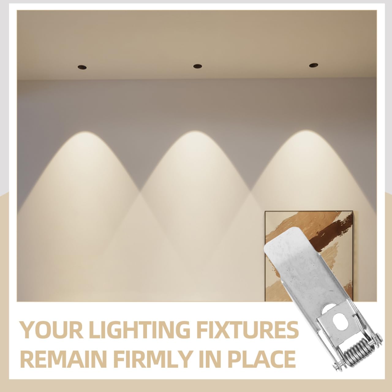 Hemobllo 10 Stück Federklemmen für Einbauleuchten Downlights | Werkzeuglose Montage, sicherer Halt, LED Deckenleuchten, Downlights Einbaustrahler, stabile Halterung, Ersatzfedern