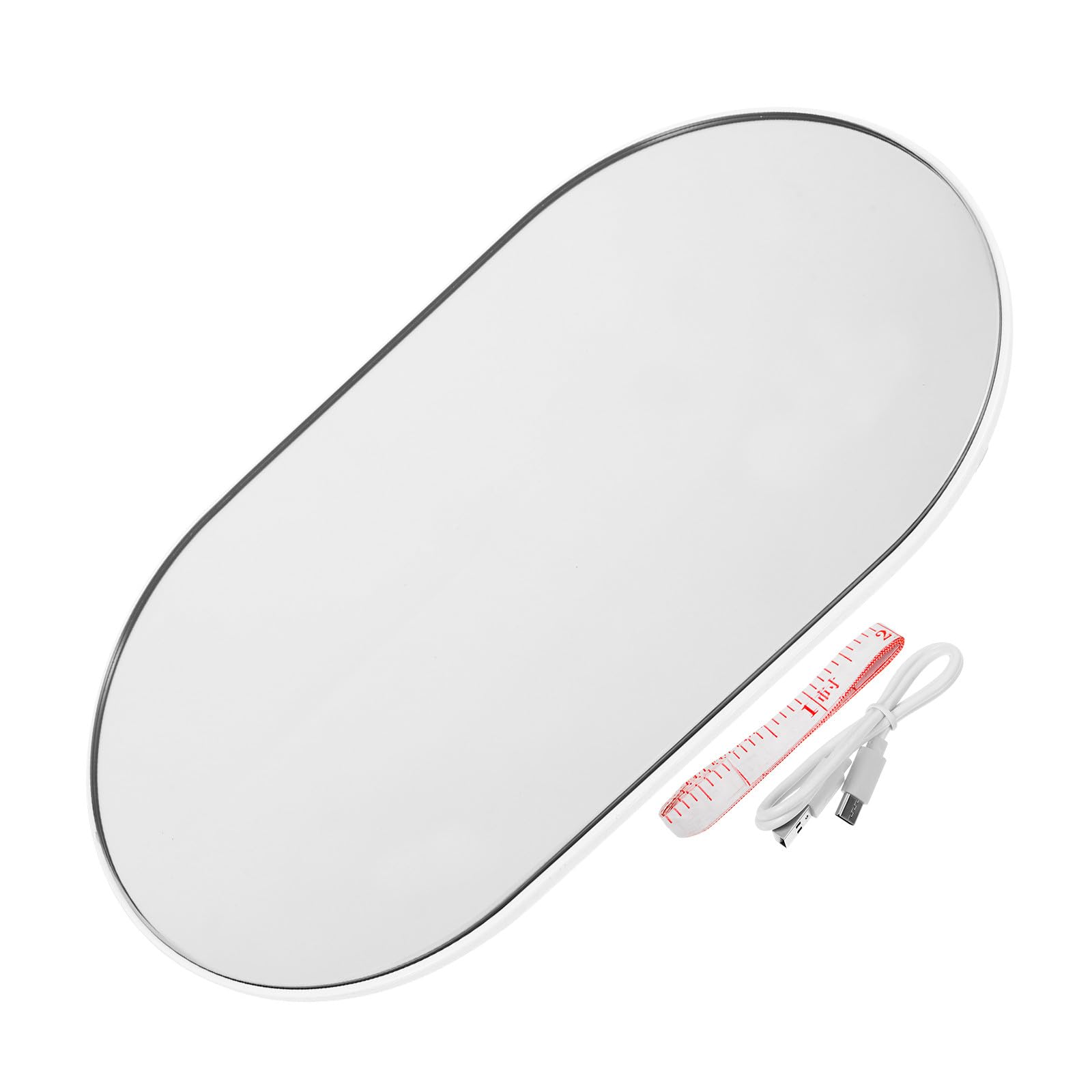 UKCOCO Bilancia Pesapersone Digitale Portatile 26x15 Cm in Vetro Temperato Ricarica Usb, Scala per Viaggi e Uso Domestico, Misurazione Precisa per Monitoraggio Salute e Controllo Peso