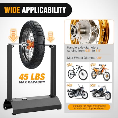Image of Nilight Motorcycle Bike Wheel Balancer Tire Balancer Stand | Features static & dynamic alignment heavy duty build adjustable centering cones fits most motorcycles dirt & sport bikes