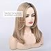 BLONDE UNICORN Blonde Shoulder Length Straight Wig for Women,Synthetic Hair for Natural Daily Use 18IN