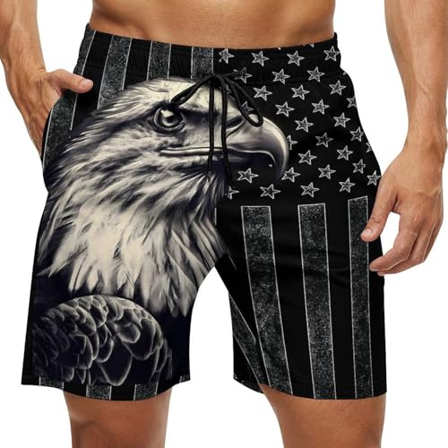Tropical Flowers Palm Leaves Mens Swim Trunks Quick Dry Swim Shorts with Mesh Lining Summer Beach Shorts Swimsuit