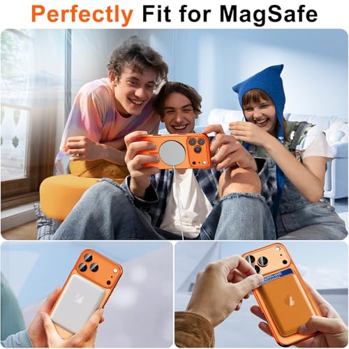 Image of Magnetic for iPhone 17 Pro Max Case, Shockproof Cover, Orange