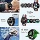 HOAIYO Smartwatch Herren Damen mit Telefonfunktion, 1.5 Fitnessuhr Armbanduhren Sportuhr mit Pulsmesser, Musiksteuerung, Schrittzähler, Kalorien, Wasserdicht Fitness Tracker (C1/Leder, 1.5)