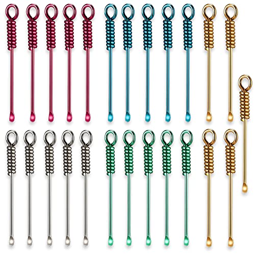 25 Pcs Mini Spoon Tiny Shovel Spoon Portable Scoop Pendant