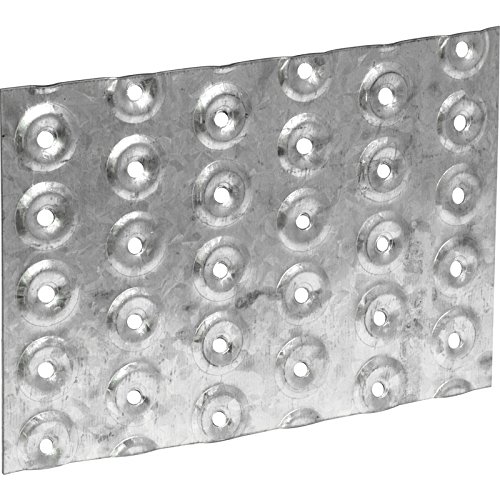BPC Fixings Galvanised Hand Nail Plate 20-Piece Set, 200 mm Length x 100 mm Width, Silver, 200 x 100 mm