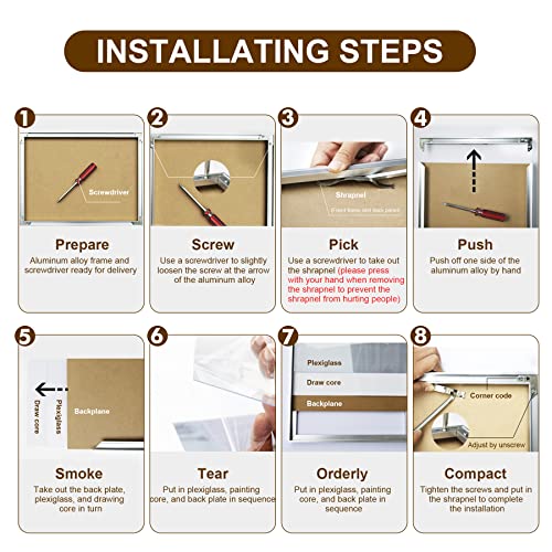 MENOLY Cornice portafoto in alluminio DIN A4, con