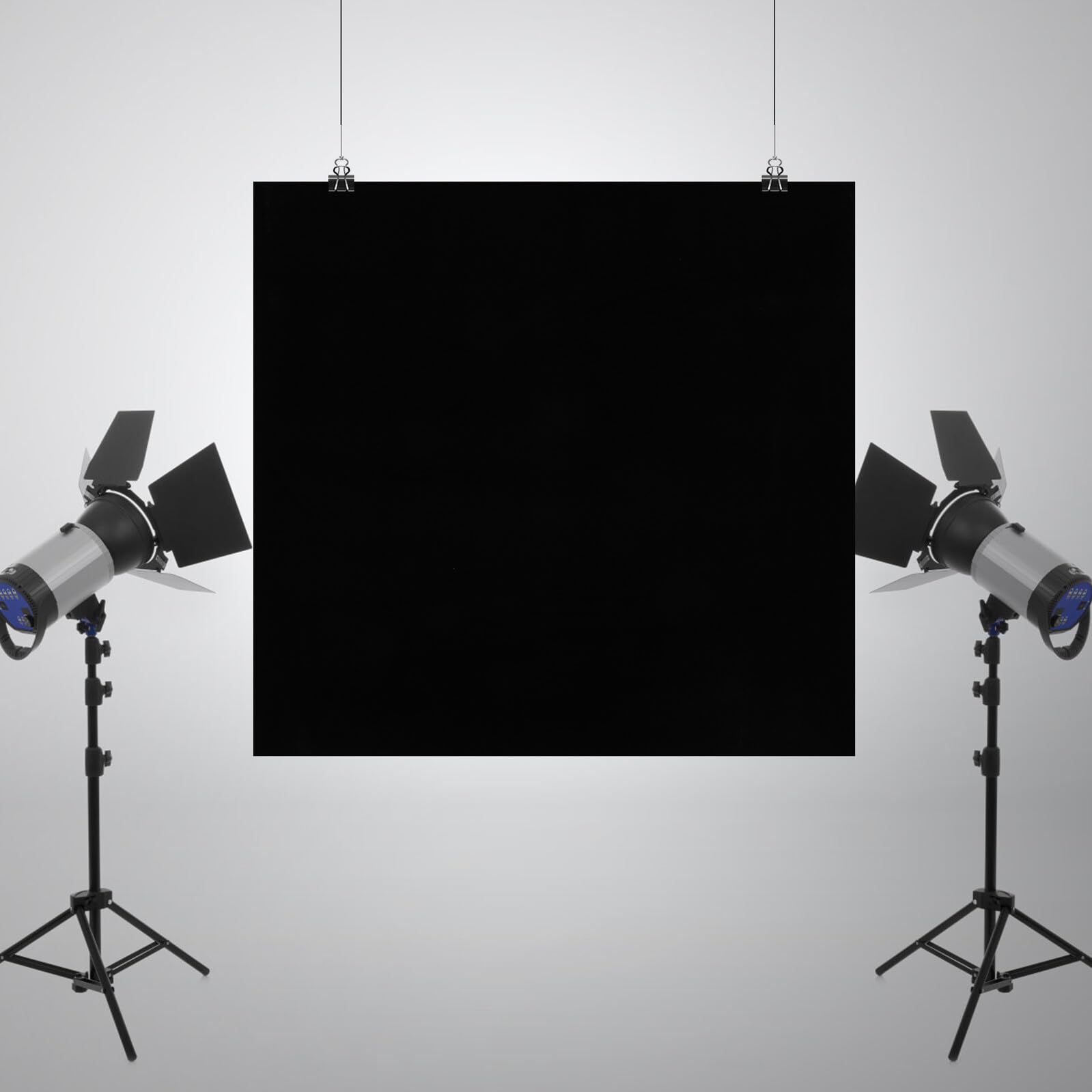 Lurrose Sfondo Fotografico Nero Velluto Nero 1,5x1,5 M Resistente All’usura Lavabile per Studio Fotografico e Riprese Video