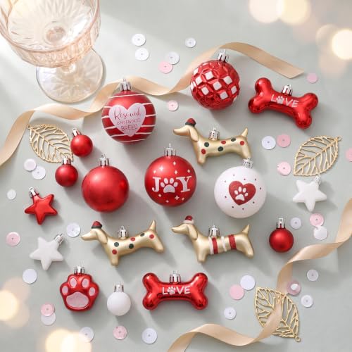 42ct Red White Christmas Ornaments  - image 4