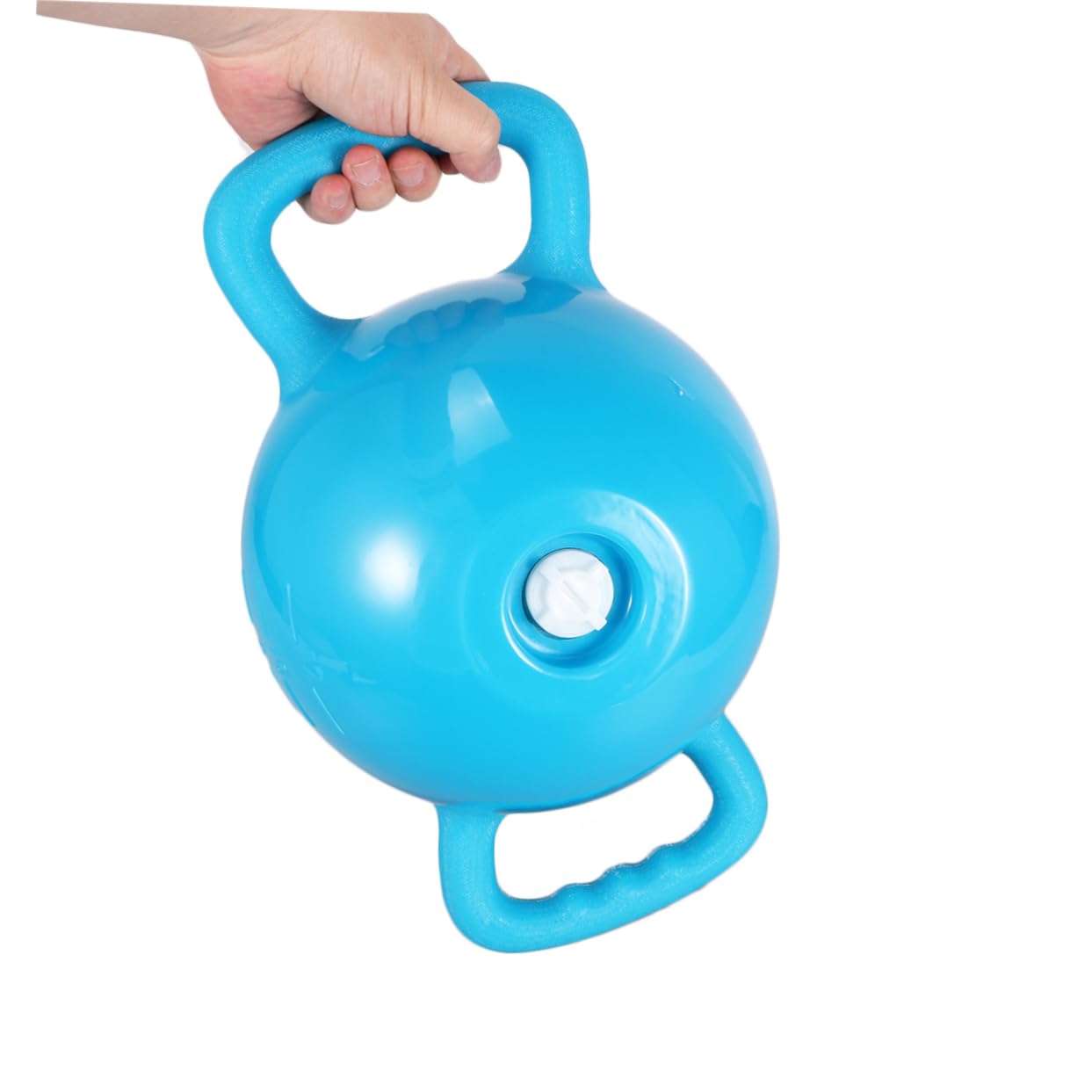 Happyyami Kettlebell Wodny Fitness z Podwójnymi Uchwytami Regulowany Ciężar z PVC Bezpieczny i Trwały Sprzęt Do Pilatesu Oraz Treningu Siłowego dla Kobiet i Mężczyzn Fioletowy