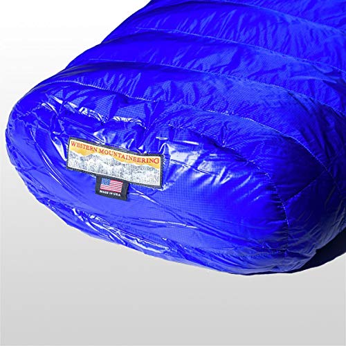 Bolsa de Dormir Western Mountaineering Ultralite 20 Grados Azul Real 6FT / Cierre Derecho miniatura 5