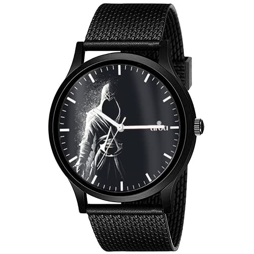 AROA Watch New Watch for Assassin Creed Black & White Men Model : 143 Black Metal Type Rubber Analog Watch Black Dial for Men Stylish Watch for Boys (B0BZQD6Y23) Amazon Price History, Amazon Price Tracker