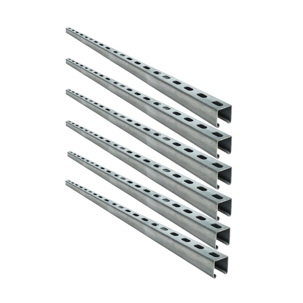 Galvanized Slotted Channel for Solar Panel Structure | Heavy-Duty Metal Support | 7 Feet Length, 41x41mm Size | Pack of 6 | Rust-Resistant for Solar Stands, Frames & Mounting Systems-image-11