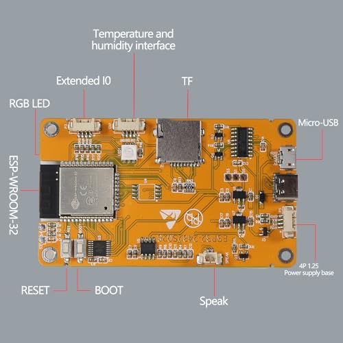 AITRIP 2 Pack ESP32 Development Board ESP32-2432S028R WiFi Bluetooth 2.8 Inch 240X320 Smart Display TFT Module Touch Screen for Arduino - Image 6