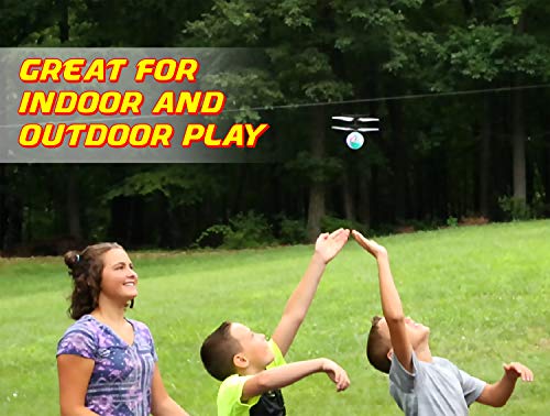 Whirly Ball RC Toy, RC Flying Ball, Small RC Infrared Induction Hand Suspension Drone Helicopter Flying Balls with Flashing LED Lighting for Kids, Flying Toy for Boys and Girls (Single Pack) - Thumbnail 2