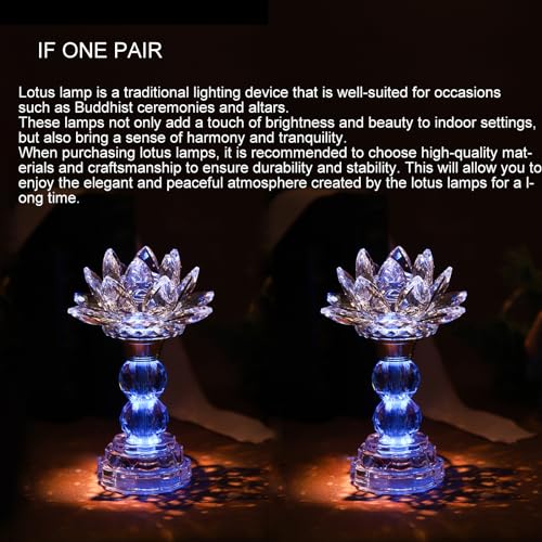 Tengfeng WARM WHITE LIGHT LOTUS Led Crystal Lotus Flower Lamp – Usb Powered Buddha Light thumb #3