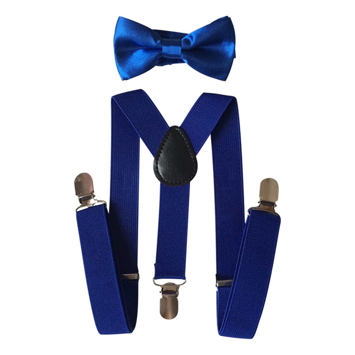 ECYC Ltd Child Kids Suspender and Bow Tie Set Y Shape Suspenders with Strong Clips Elastic Adjustable Suspenders Tuxedo Braces for Party Clothes Kids Boys Girls and Toddlers