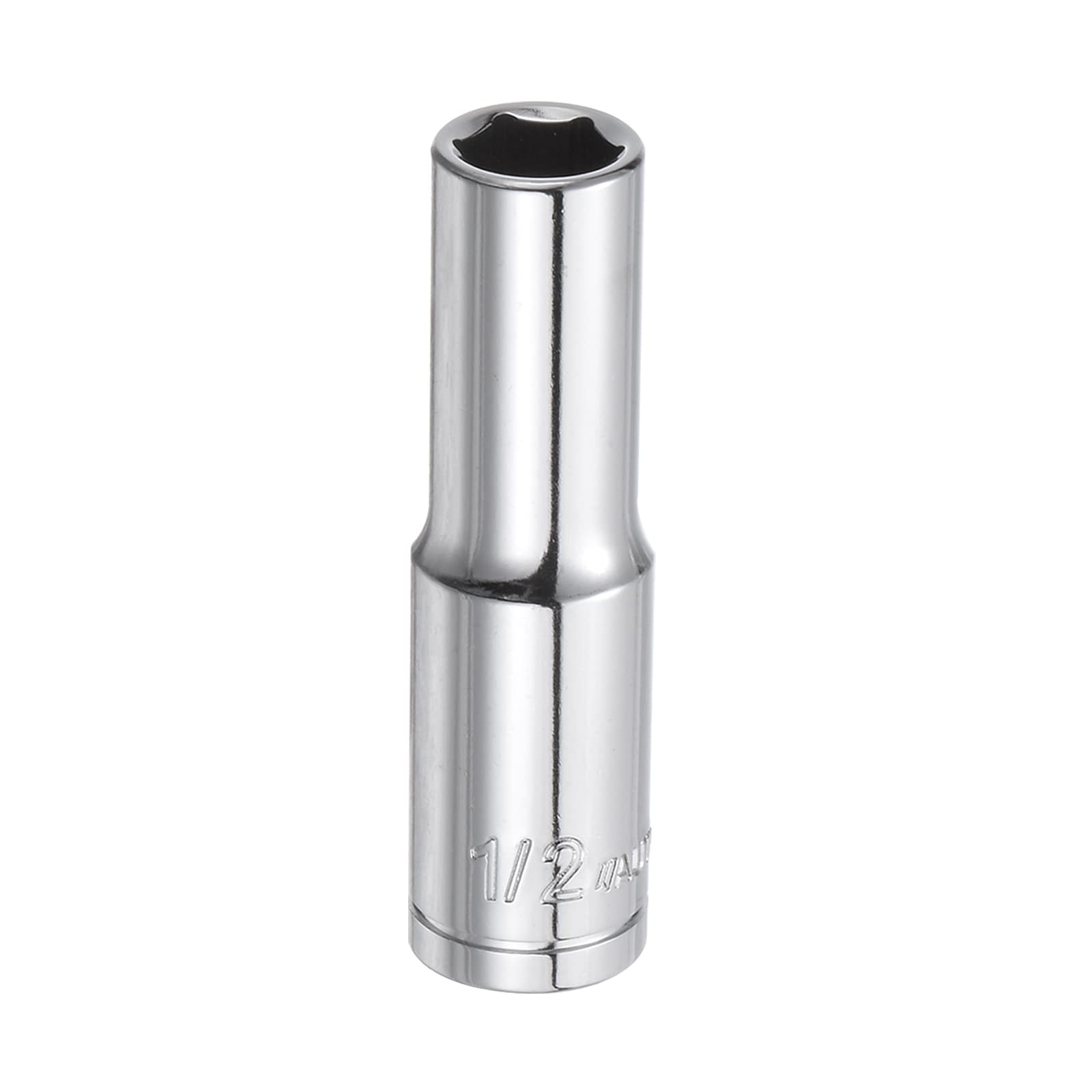 sourcing map 1/2" 6 Point Deep Socket 1/2" Drive 3" Length SAE Sizes CR-V Steel