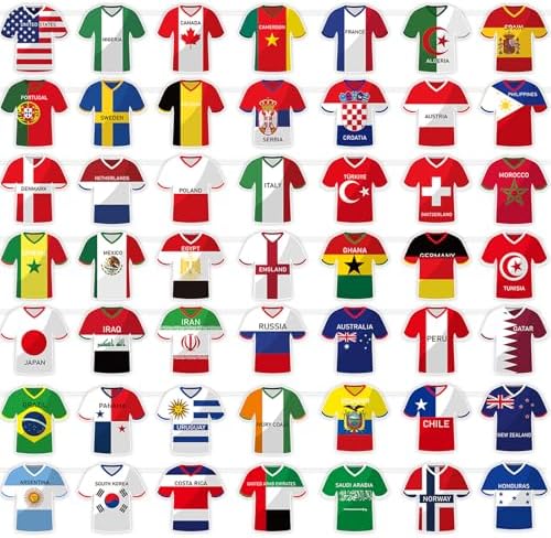 Bandeiras de camiseta de futebol da Copa do Mundo de 2026 – 49 ba...