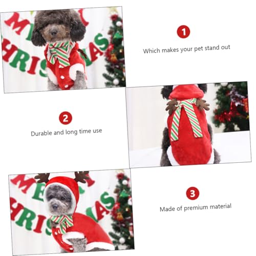 Disfraz Navidad para Perro Mipcase Talla L con Bufanda miniatura 3