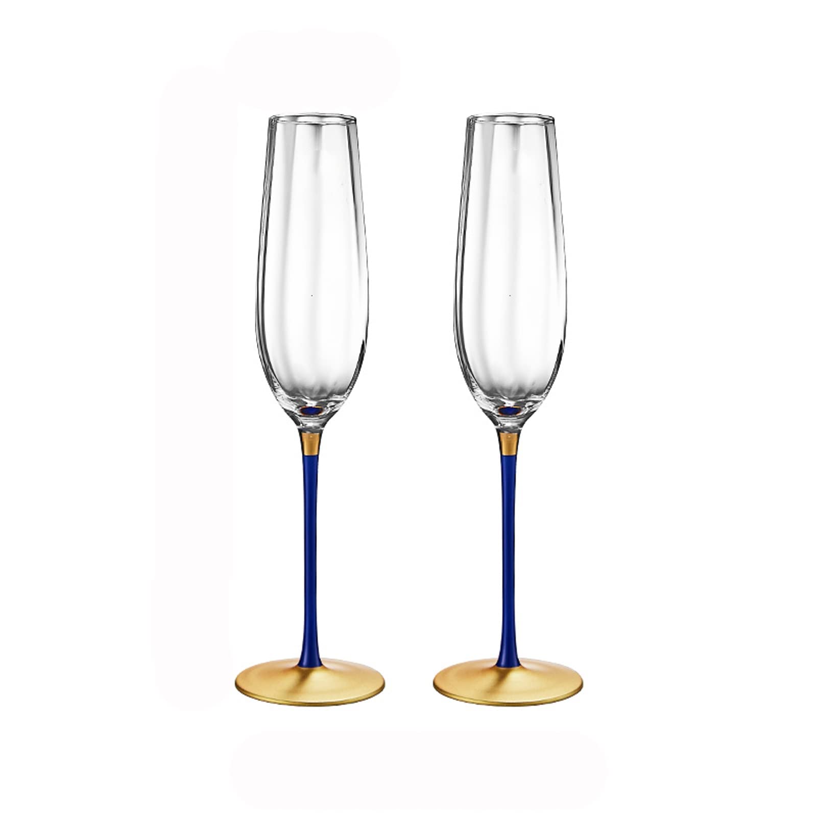 Copas de champán juego de 2 copas de cristal de lujo para cava y vino espumoso alto