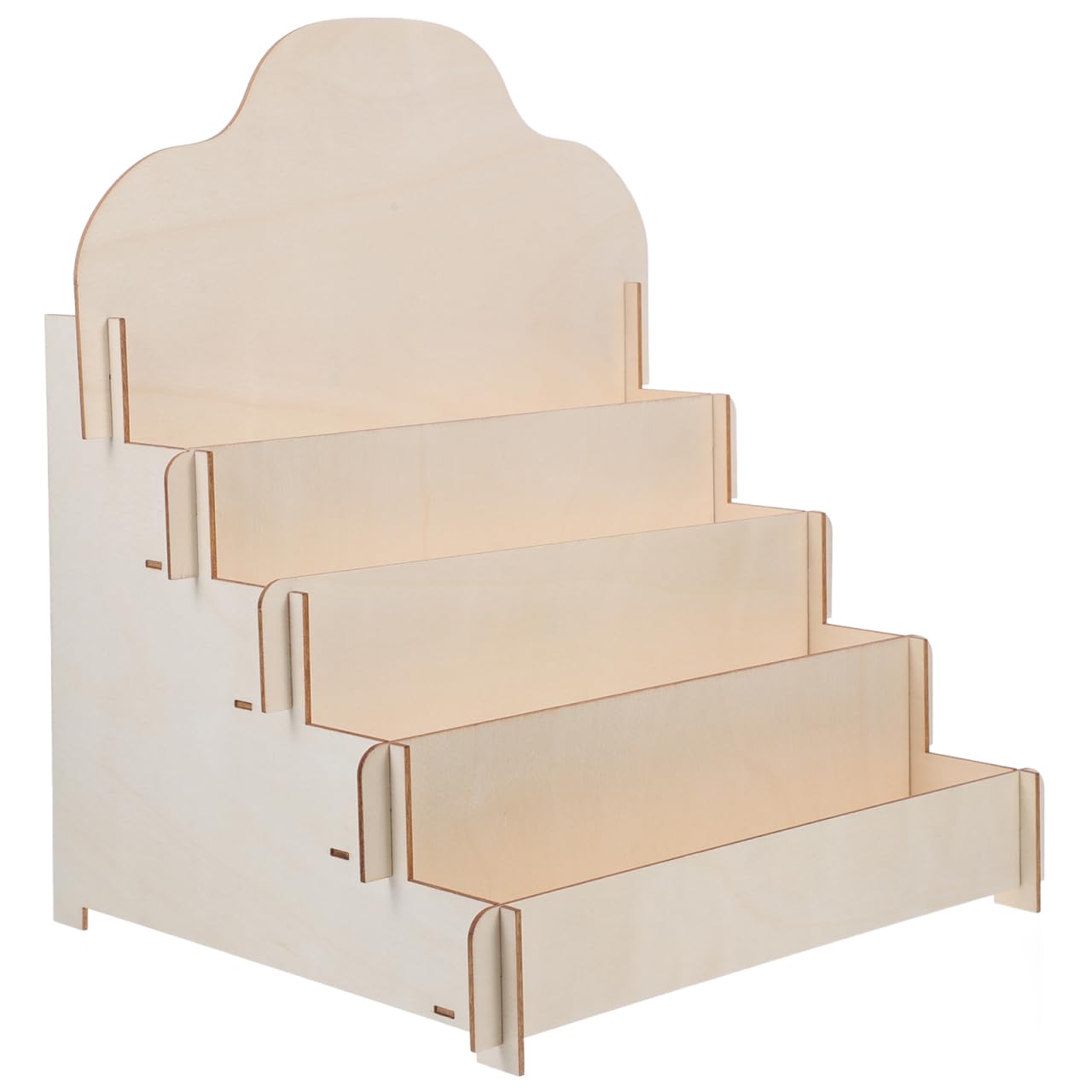 Wooden Card Display Stand Tiered Greeting Card Rack for Postcards Stickers Cosmetics Versatile Wooden Organizer for Home Office Retail Spaces
