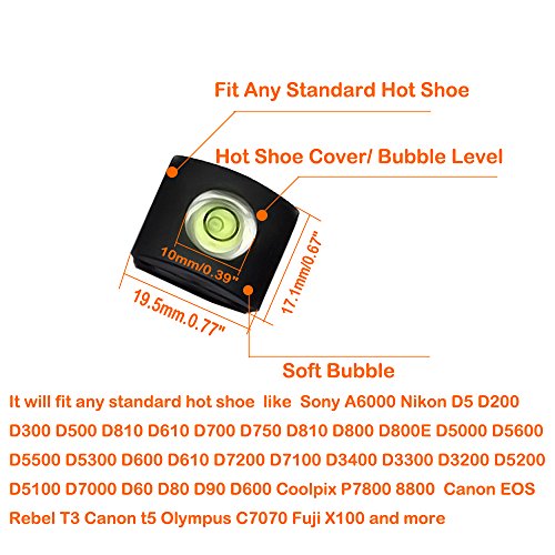 Camera Level Hot Shoe Level Hot Shoe Cover Flashlight Bubble Level Protector Compatible With Sony A6000 Nikon D5 D200 D300 D500 D810 D610 D700 D750 #TOP1