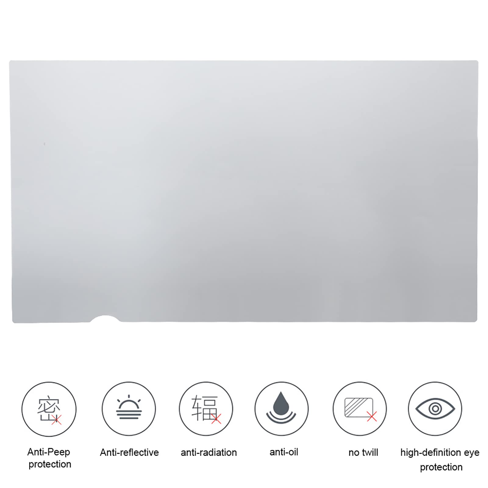 GOWENIC 14 in Laptop AntiPeep Screen Protector, Micro Optical Blind Tech, Double Sided Available, Matte, Anti, US Stock, For Company Security in Public with, Easy Carry (With curved