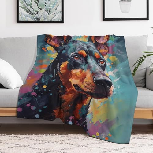 Manta de Pinscher alemán ideal para tardes de sofá y noches de terraza 3