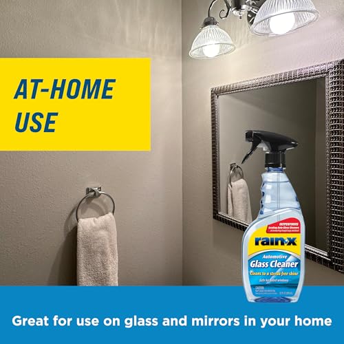 Image of Rain-X Auto Glass Cleaner (680 ml) | Streak-Free Windshield & Mirror Cleaner | Safe for Tinted Glass | Removes Dirt, Bugs & Smoke Film | Car Glass Cleaning Spray