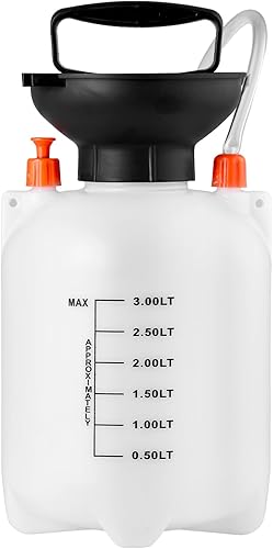Miniatura 9 de VEVOR Bomba de fluido de transmisión, capacidad de 3 L, bomba manual de transferencia de fluidos con caballo largo de 47 pulgadas y tanque de HDPE,