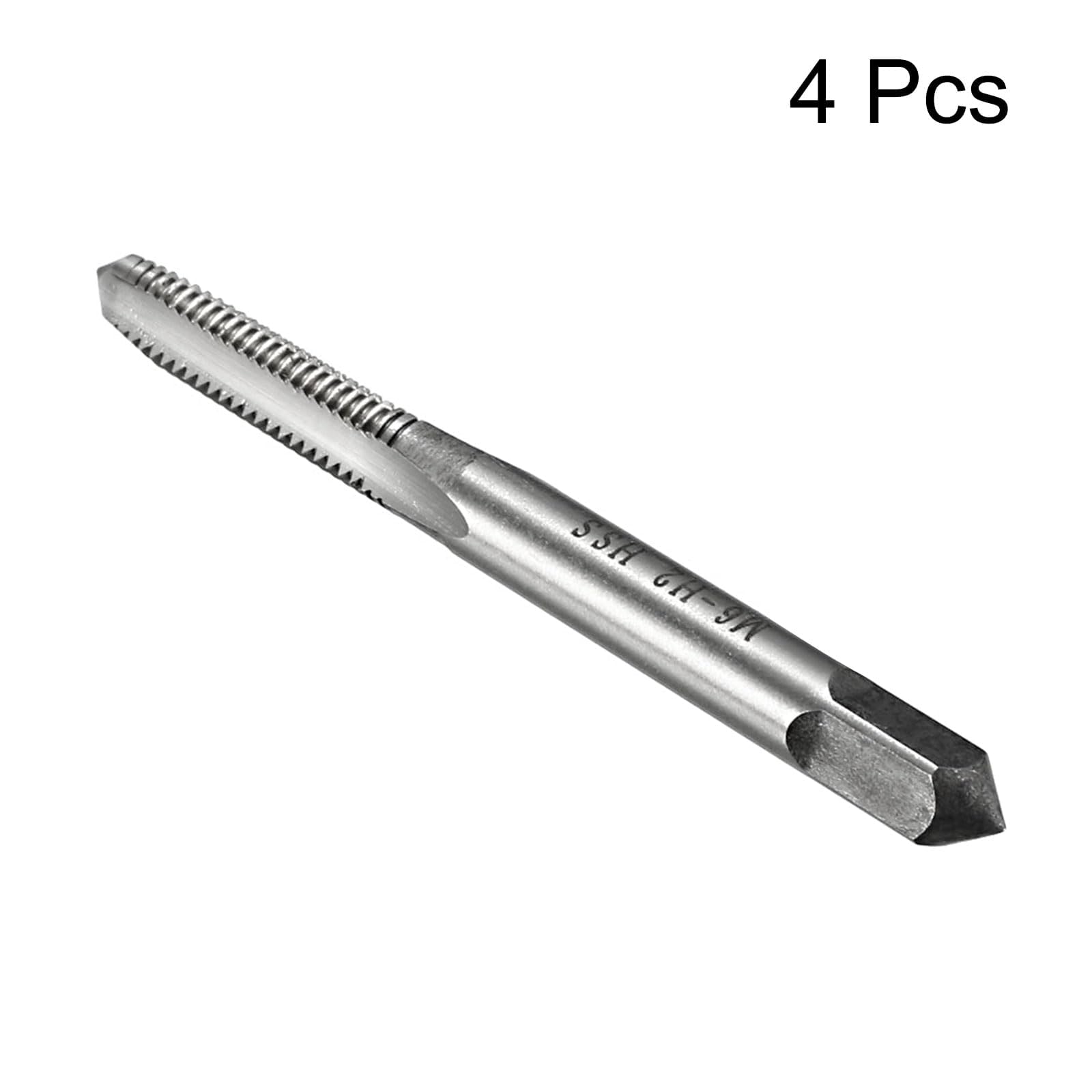 TA-VIGOR 4Pcs M6 x 1mm Metric Thread Taps, H2 High Speed Steel Straight Flute Tap Right Hand Threading Tapping Repair Tools - Image 3