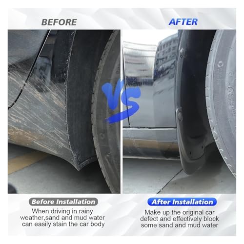 Guardabarros de coche para Tesla Model 3 2025 protectores de salpicaduras 4
