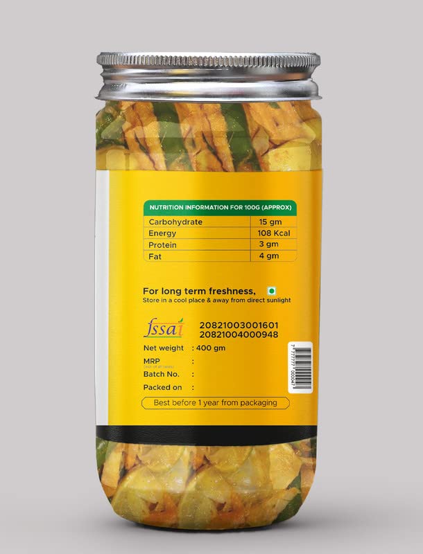 Miniatura 4 de Limón+pepinillo de jengibre Neembu+Adrak Ka Aachar(400G) - Receta de la madre  Pepinillo orgánico del norte de la India  Limón+pepinillo de jengibre