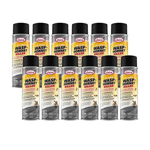 Claire CL005-12pk Jet Force Wasp & Hornet Killer; 14 Oz. Net Wt, 12 Count