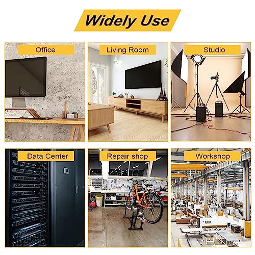 Long Surge Protector Power Strip,16 Outlet Heavy Duty Power Strip Metal Power Bar,10 FT Long Extension Cord with Circuit Breaker for Garage,Workshop,Industrial(125V/1875W, ETL Listed),Black by Kungfuking - Used condition - Image 8
