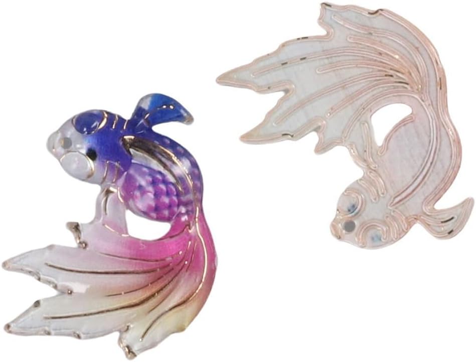 HomeSoGood 85Pcs Colorful Goldfish Charms Pendants for Jewelry Making,Acrylic Gradient Fish Shape Dangle Beads Flat Back Charms DIY Necklace Earrings Craft - Image 7