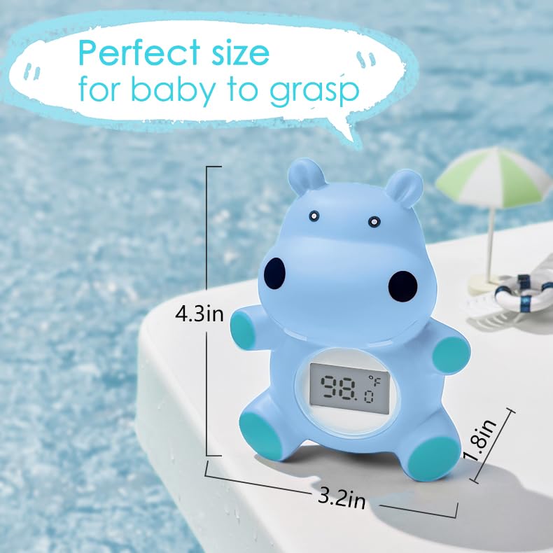 Miniatura 5 de Termómetro de bañera para bebé recién nacido, termómetro de temperatura del agua de la bañera para niños pequeños, juguete flotante de seguridad