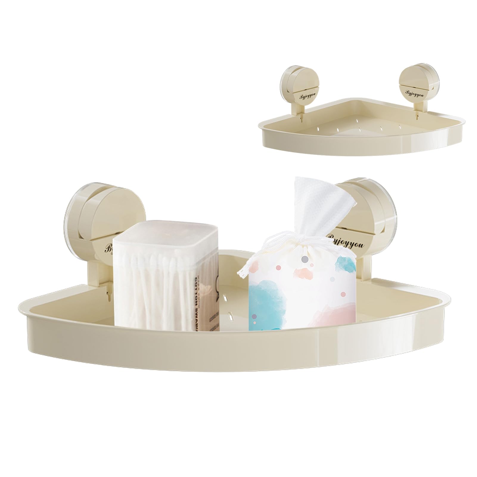DSOPV Corner Shower Caddy Shower Corner Organizer Shelve 22 Lbs Capacity No Drilling Suction Cup Triangular Storage Rack